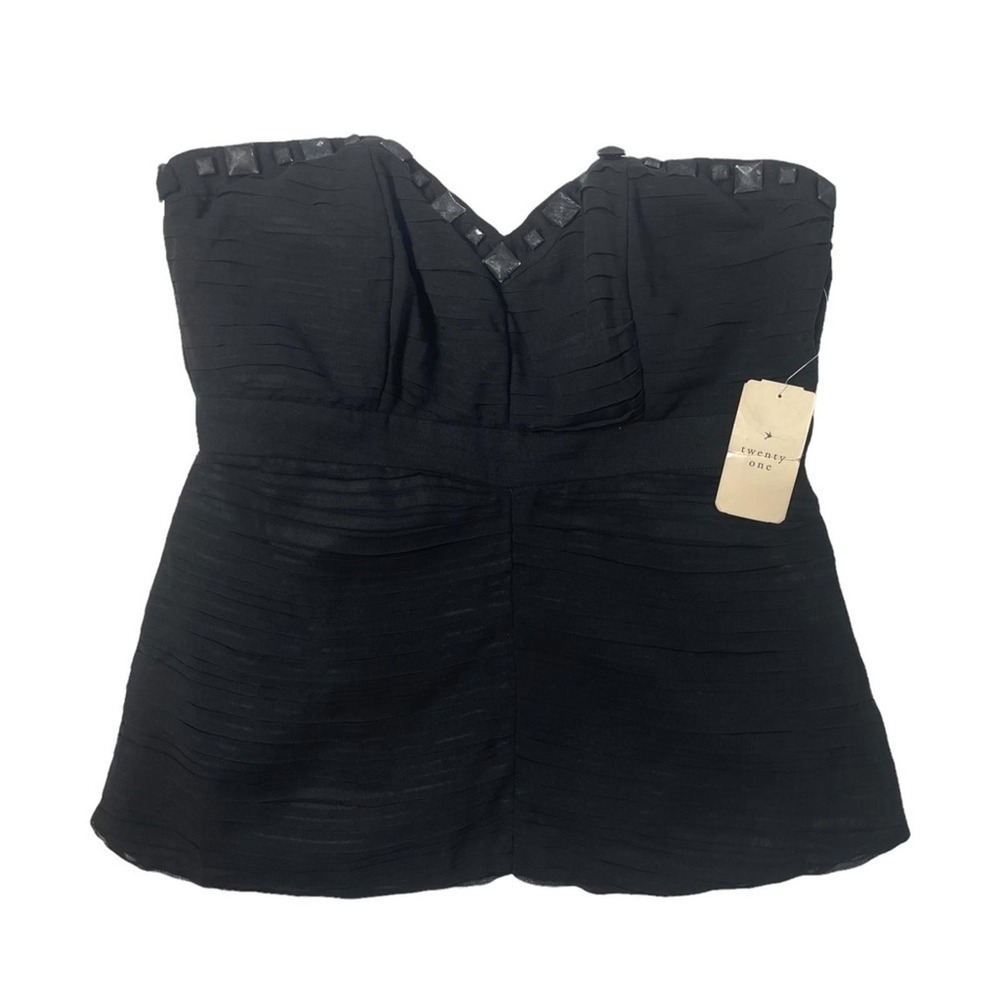 Black Strapless Corset Top | Goth Glam Dark Romance Vintage Glam - Picture 5 of 6